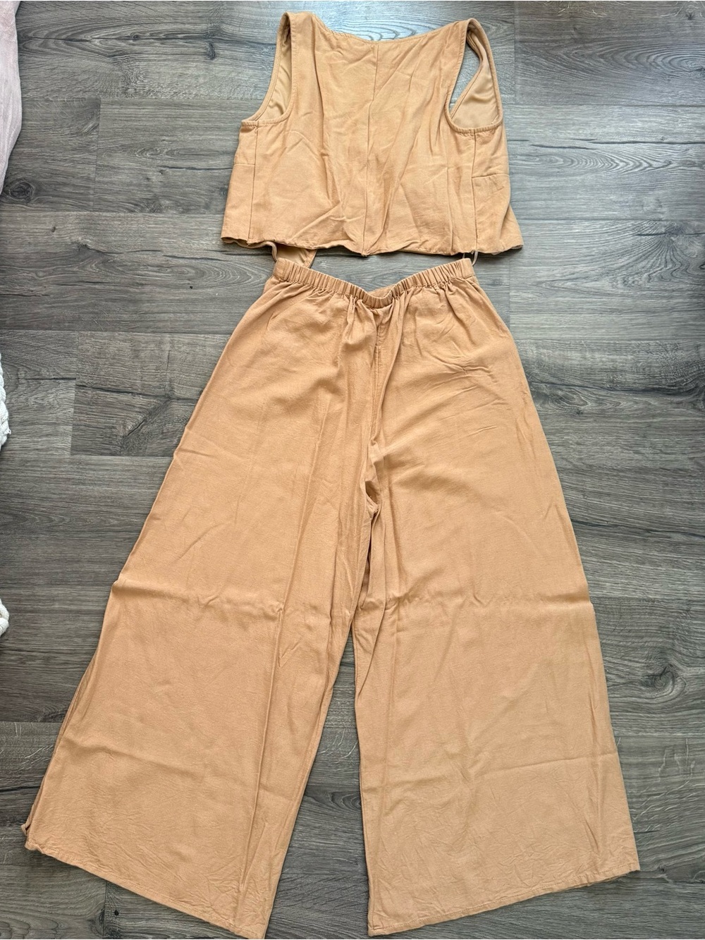 Two piece set V-neck vest top + wide-leg pants Medium Women - Picture 11 of 12